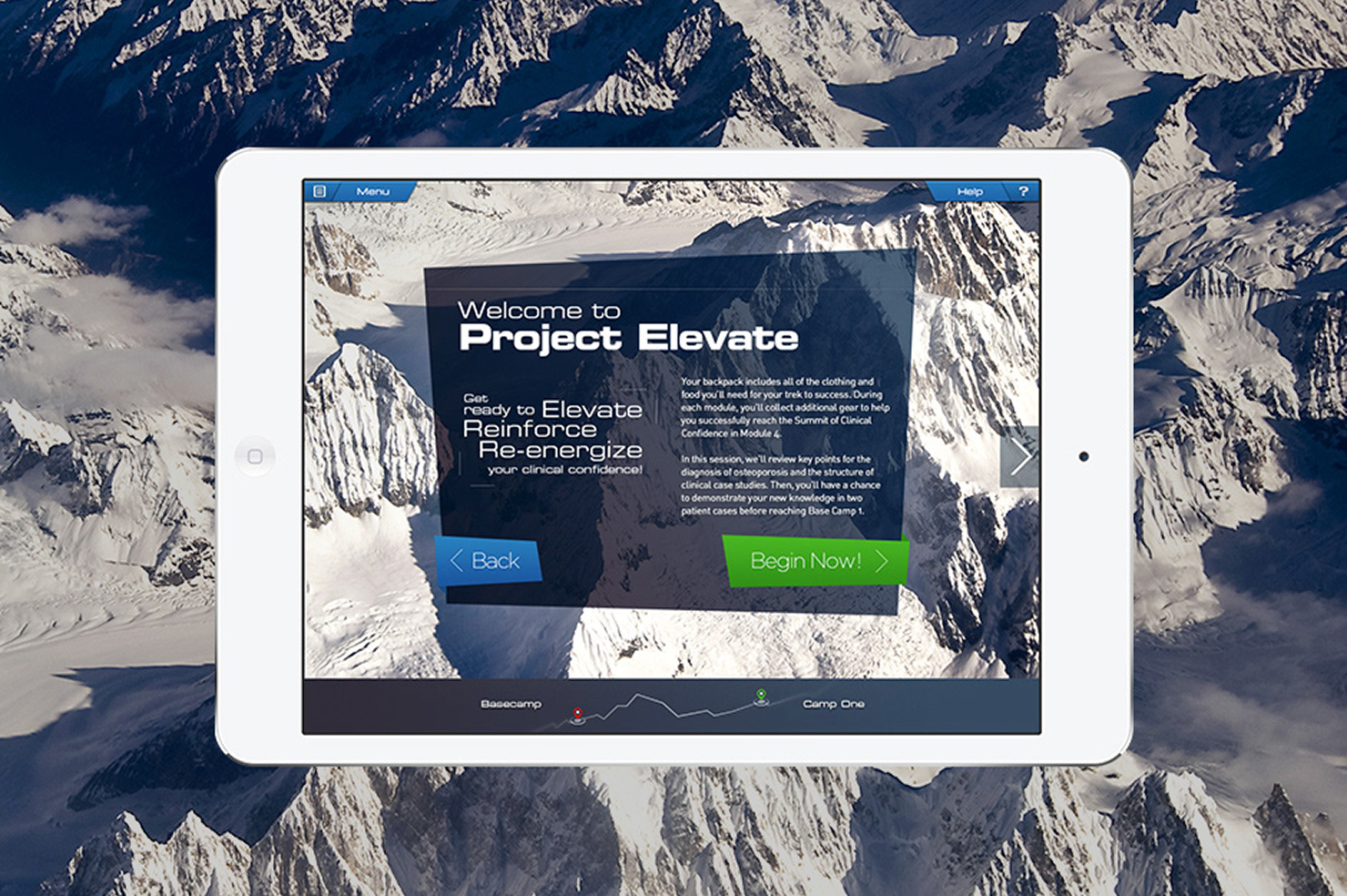 Project Elevate sales training app
