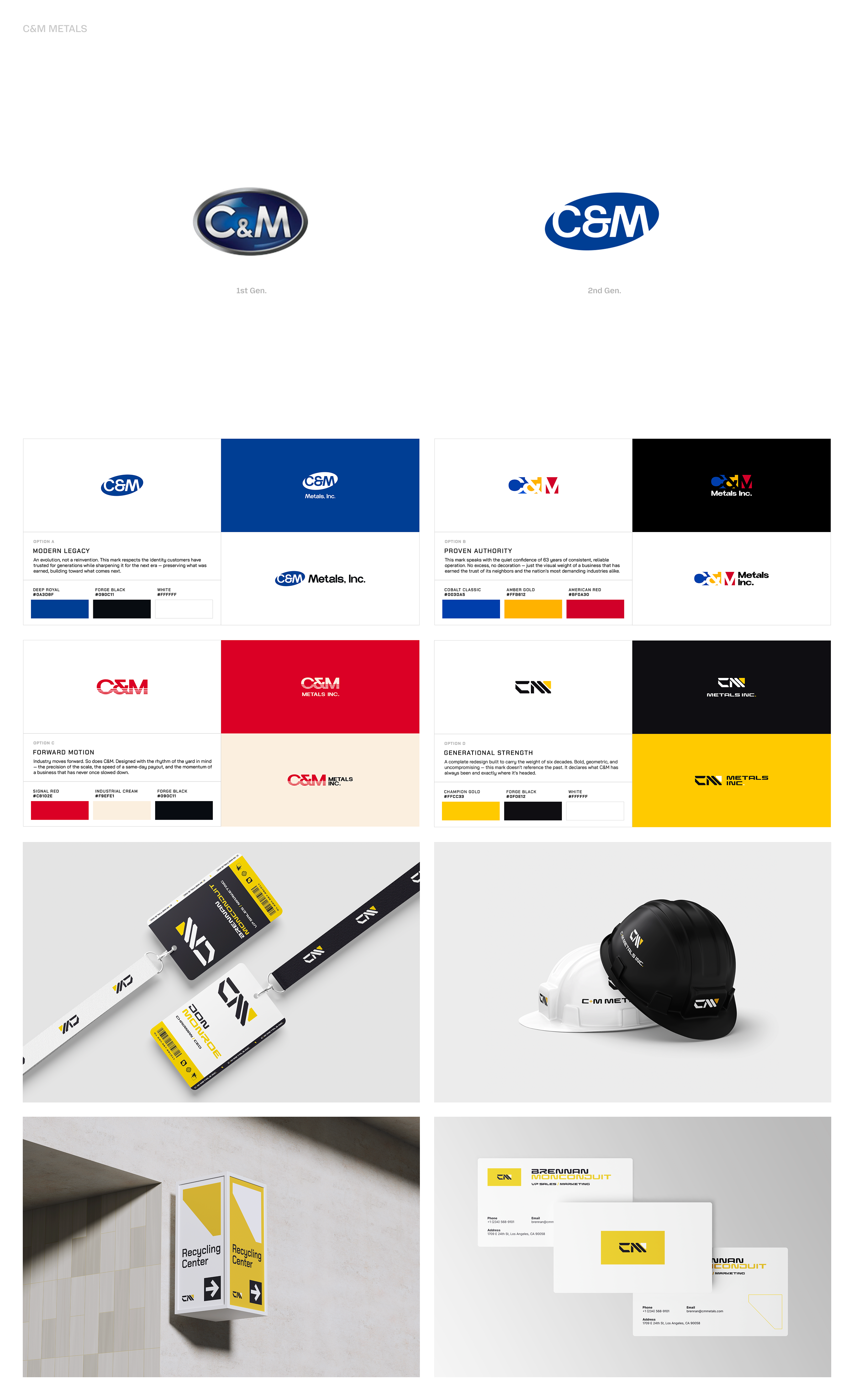 C&M Metals brand identity